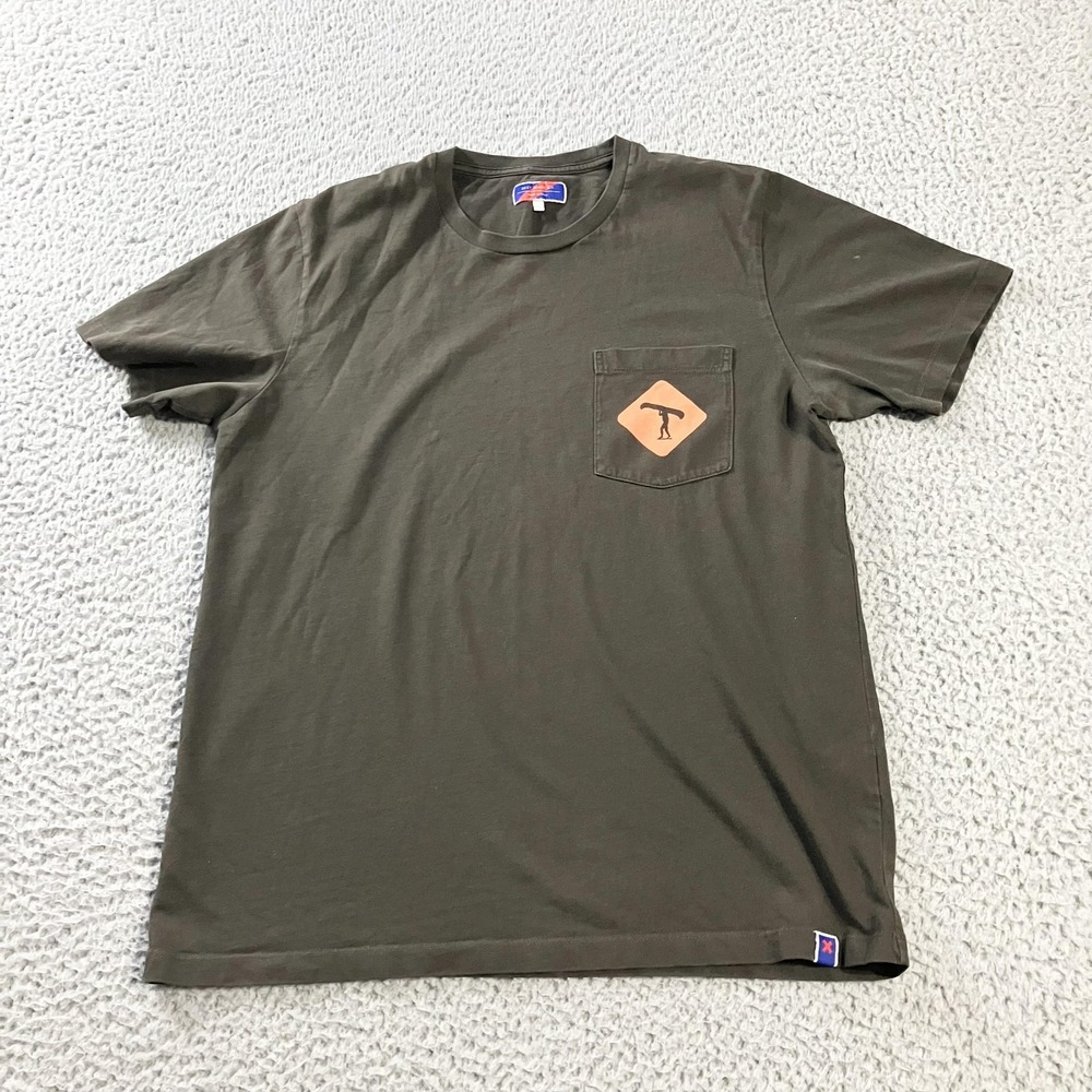 Best Made Co Shirt Mens Medium Green Canoe Portage Pocket Graphic‎ Tee Outdoor